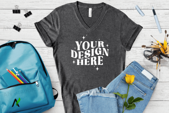 Bella Canvas 3005 V-Neck Mockup - 005: A Professional Tool for Designers and Creators