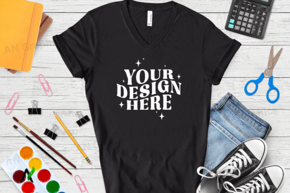 Bella Canvas 3005 V-Neck Mockup - 022: A Professional Tool for Designers and Entrepreneurs