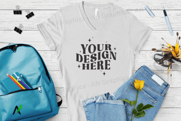 Bella Canvas 3005 V-Neck Mockup: A Professional Tool for T-Shirt Designers and Entrepreneurs