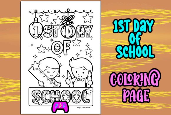 First Day of School Coloring Page