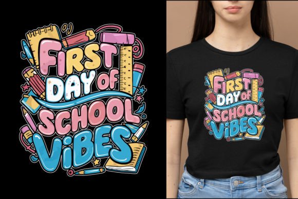 First Day of School Vibes T Shirt Design: A Modern Expression of Back-to-School Spirit