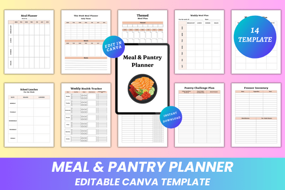 Meal Pantry Planner Canva KDP Interior